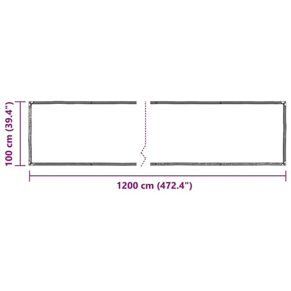 vidaXL Klar presenning med maljer 1x12 m polyetylen