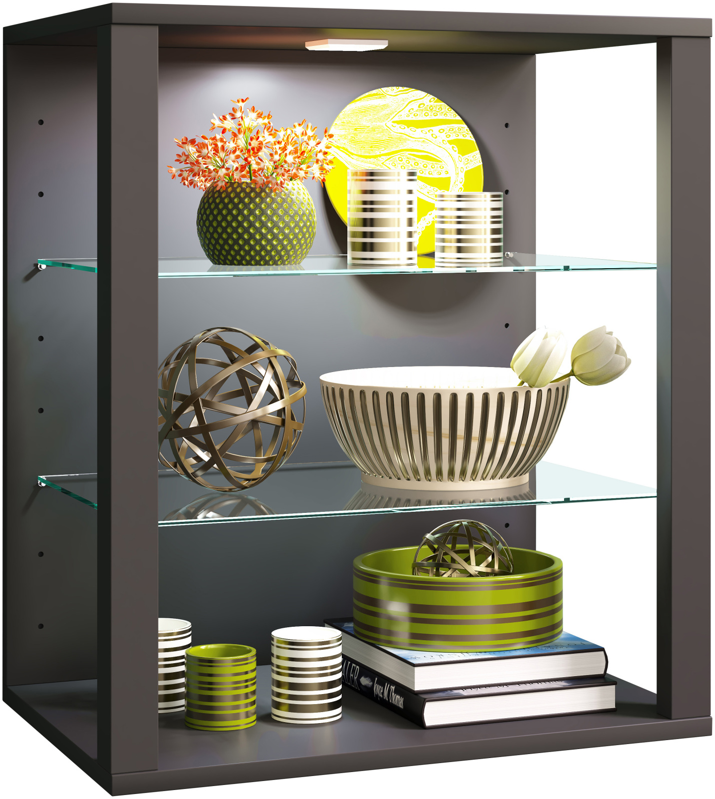 Wandvitrine GLASOL SW - anthrazit - 52x60 cm