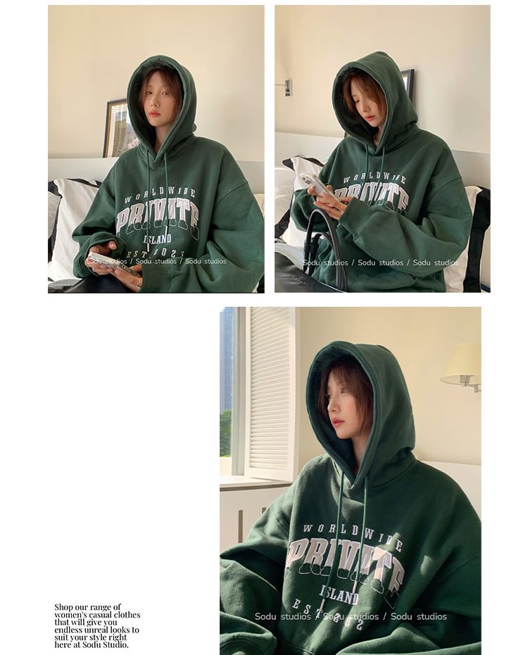 Alfie - Oversized hoodie met pofmouw en letters