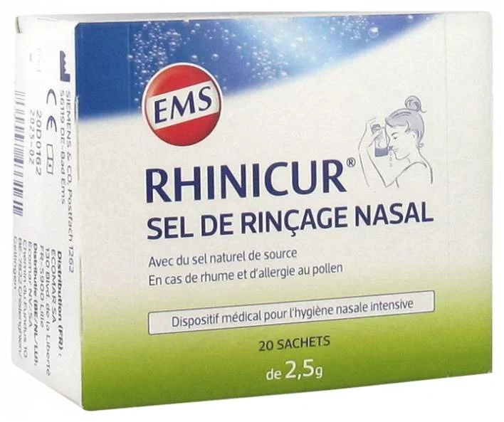 Rhinicur Sel de Rinçage Nasal 20 sachets