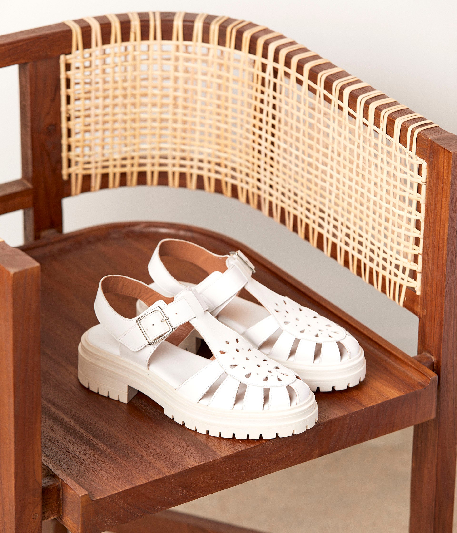 Sandales blanches Lison