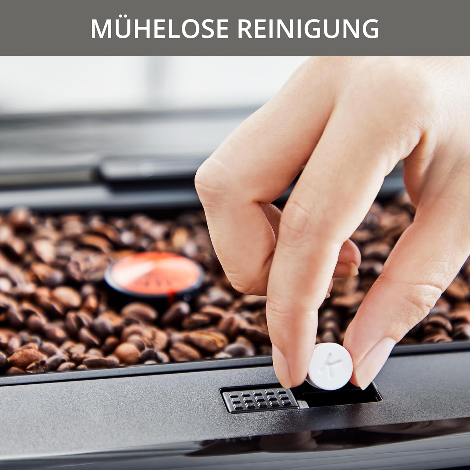 Krups Intuition Preference Kaffeevollautomat mit Smartphone-ähnlicher Bedienung, 3.5' Farb-Touchscreen, Smart Slide Technology, intuitives Lichtsystem, 11 Getränke, Milchbehälter, EA873810