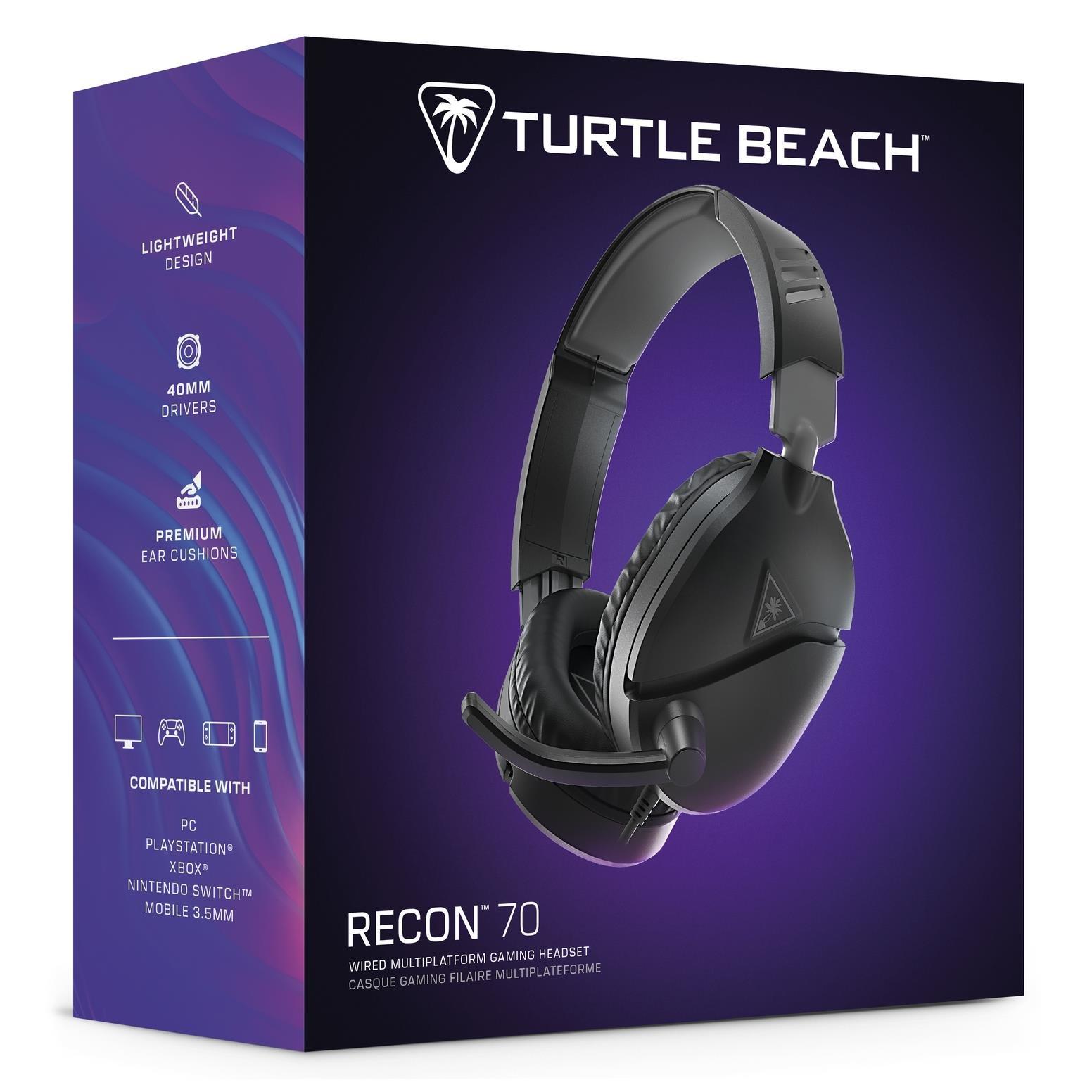 Turtle Beach GAME Recon 70 Headset for PC Xbox PS5 PS4 Black