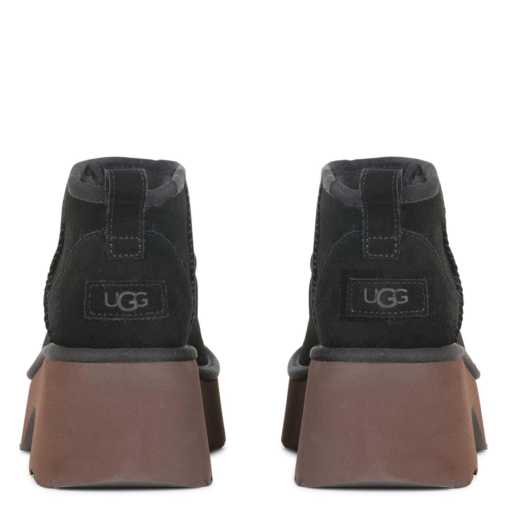 CLASSIC ULTRA MINI NEW HEIGHTS - Boots fourrées effet cuir velours | Noir