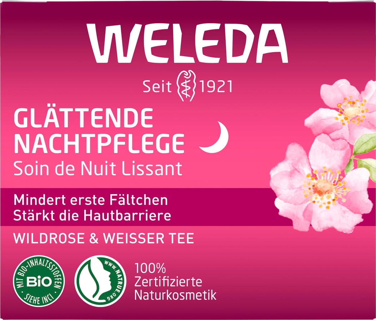 Weleda  Wildrose & Weißer Tee Glättende Nachtpflege, 40 ml