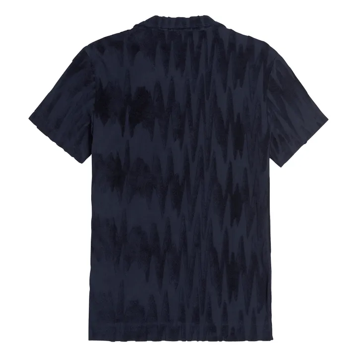 OAS Polo Eponge Glitch Terry | Bleu marine