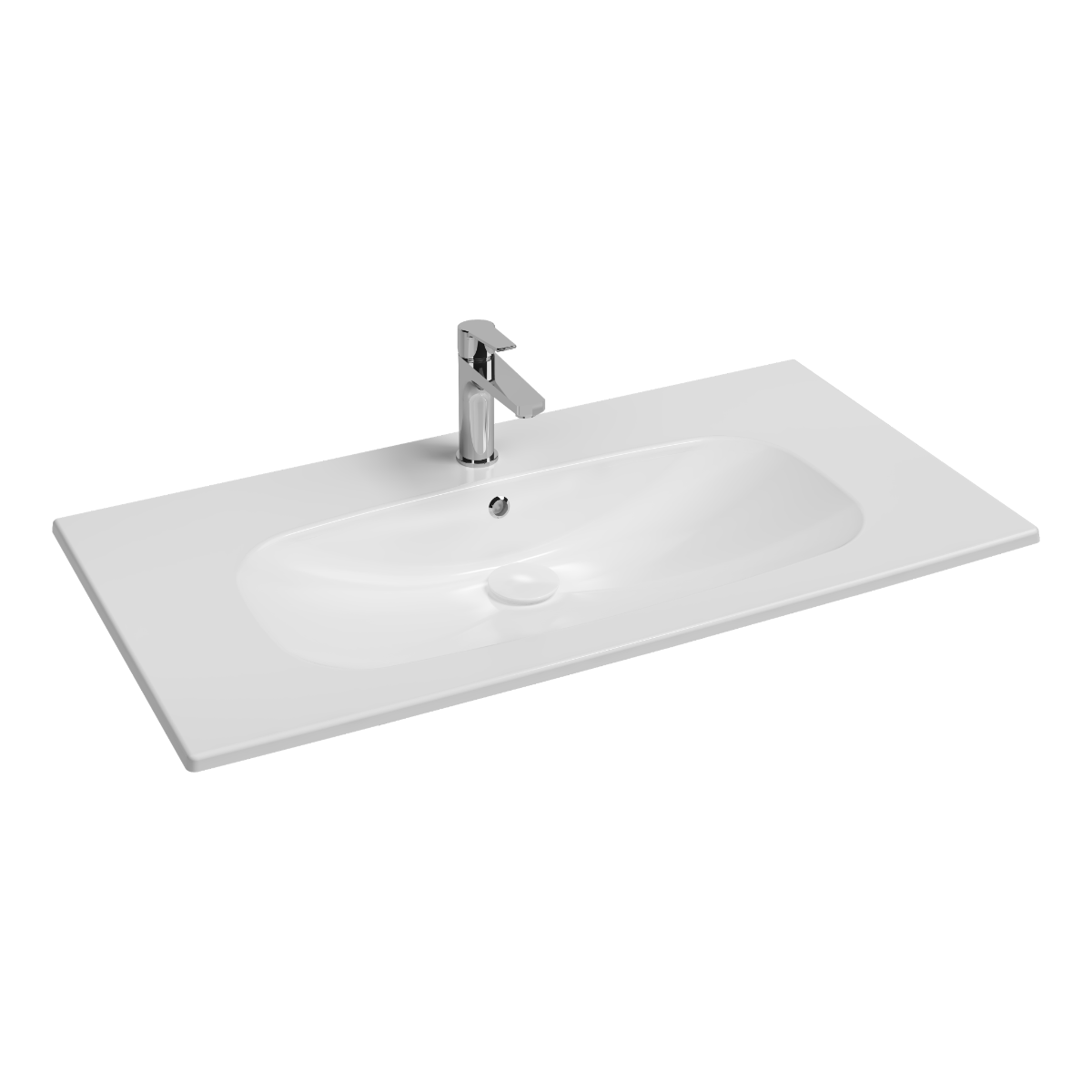Isvea Infinity wastafel 100x50cm wit glans