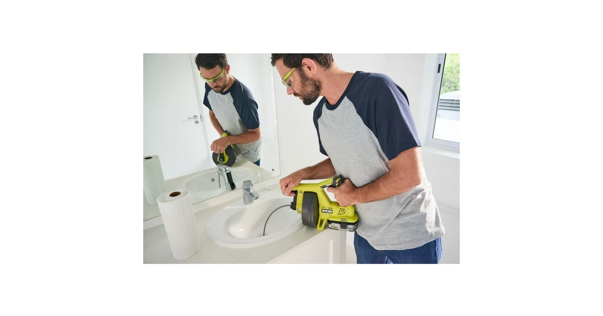 RyobiAccu-Ontstopper R18DA-0 pijp reinigingsapparaat  (Groen/zwart, 18V, zonder batterij en lader)