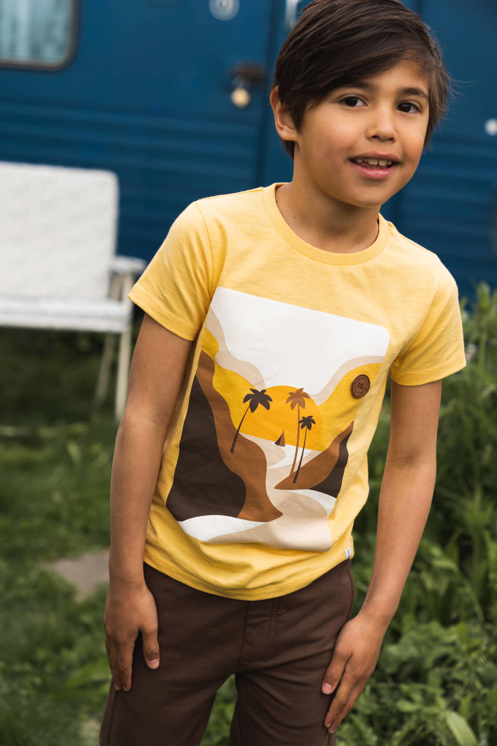 Koko Noko T-shirt met printopdruk geel