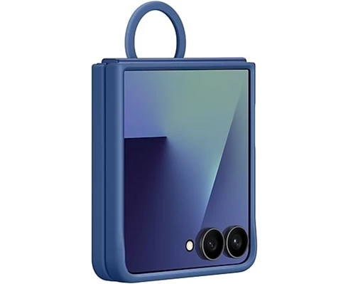 Samsung Galaxy Flip7 Ring Case (Silicone) Dark Blue