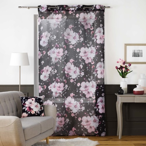 Douceur d intérieur - VELVET FLOWER - Noir