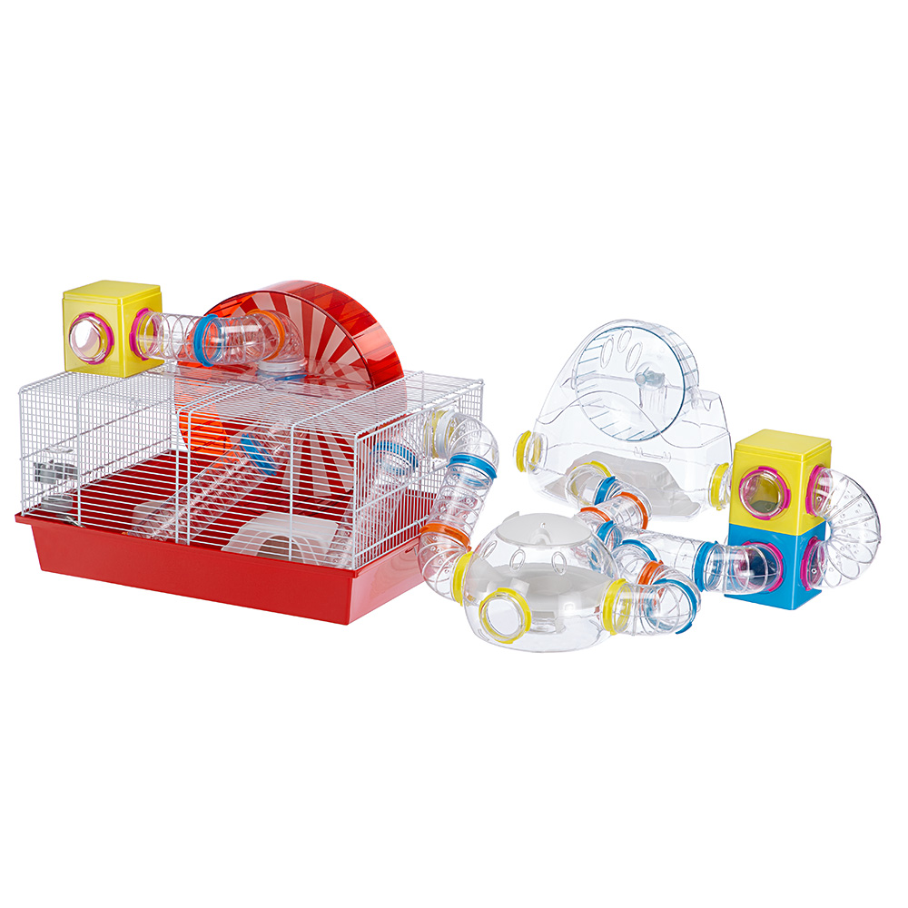Accessoires rongeurs ferplast gym hamsters roue sport module d’habitation