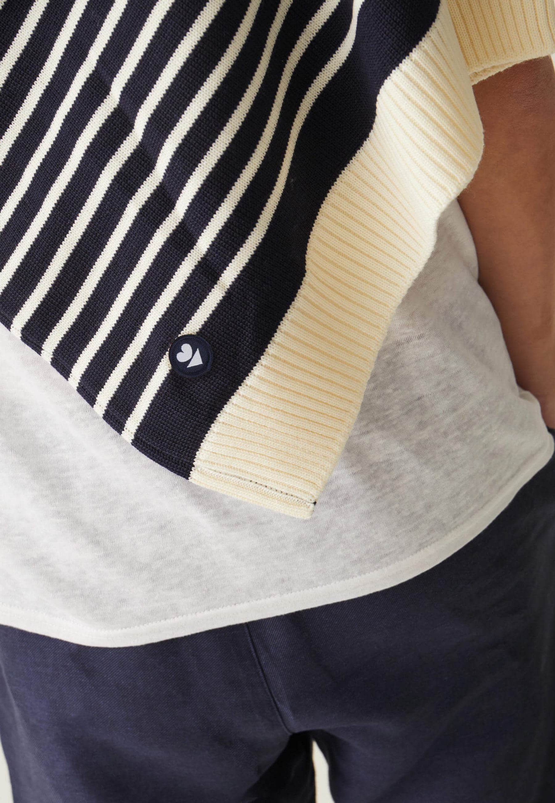 T-shirt en lin-Camille Ecru