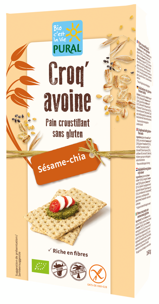 PURAL Croq'Hafer<br>160 g, Sesam Chia glutenfrei