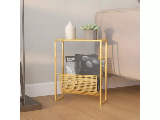 Porte-revue Doré 35x15x45 cm Acier