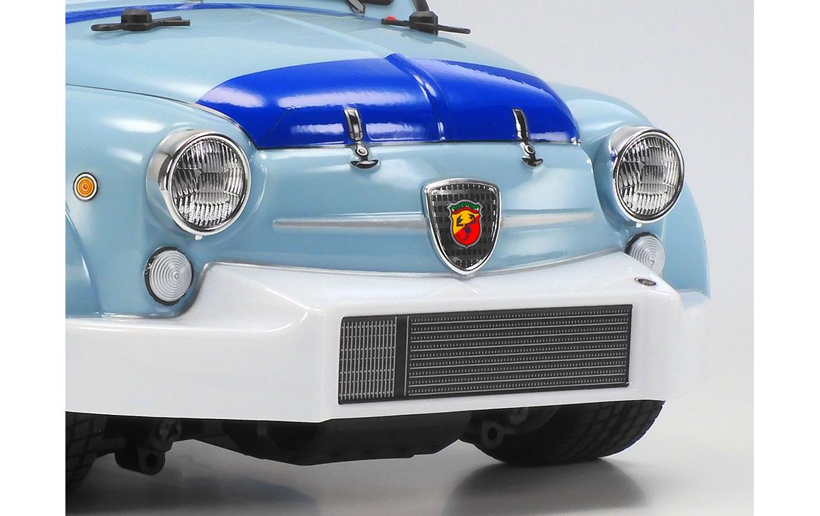 Tourenwagen Fiat Abarth 1000 TCR MB-01 Blau, Bausatz, 1:10<br>M-Chassis On-Road Modell mit Fiat Abarth 1000 TCR Berlina Corse Karosserie