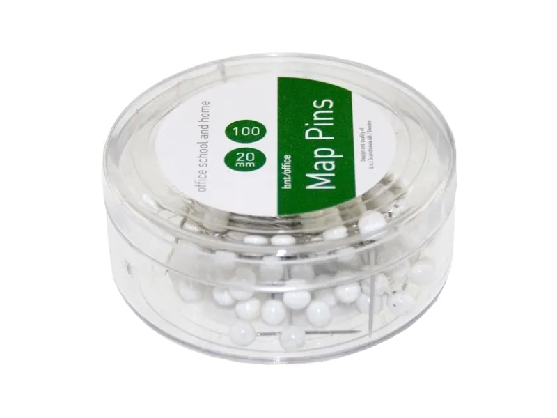 Kortnåle 4mm x 20mm hvid - (100 stk.)