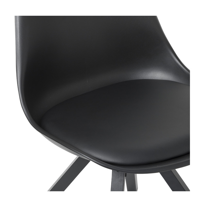 Eetkamerstoel Olympic - zwart - 82x58x48 cm