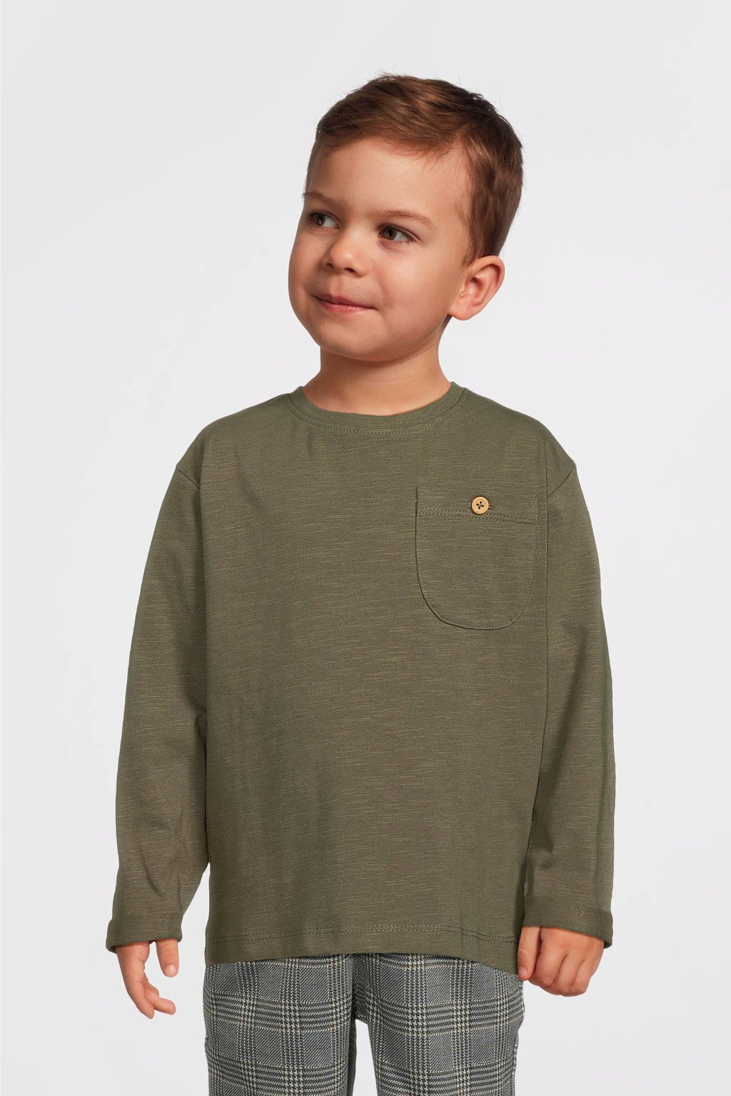 NAME IT baby geruite slim fit broek NKMSILAS