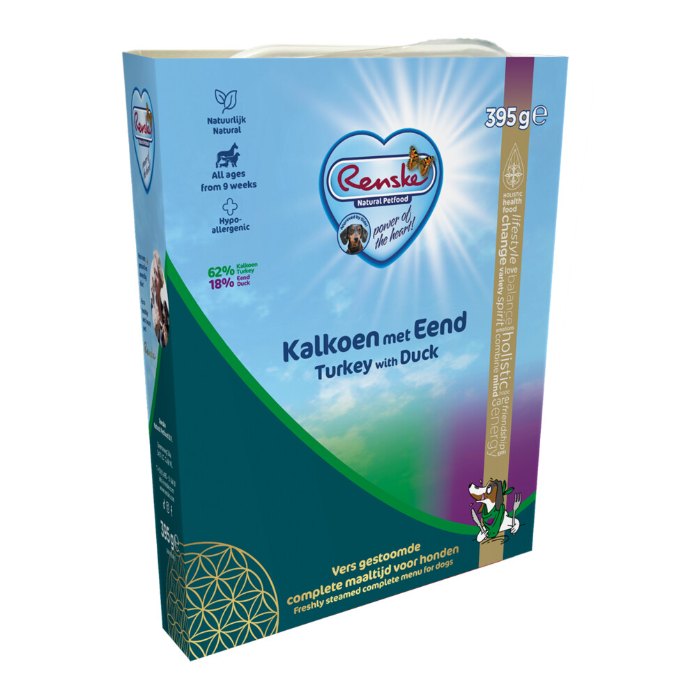 10x Renske Vers Gestoomd Complete Menu Kalkoen - Eend395 gr
