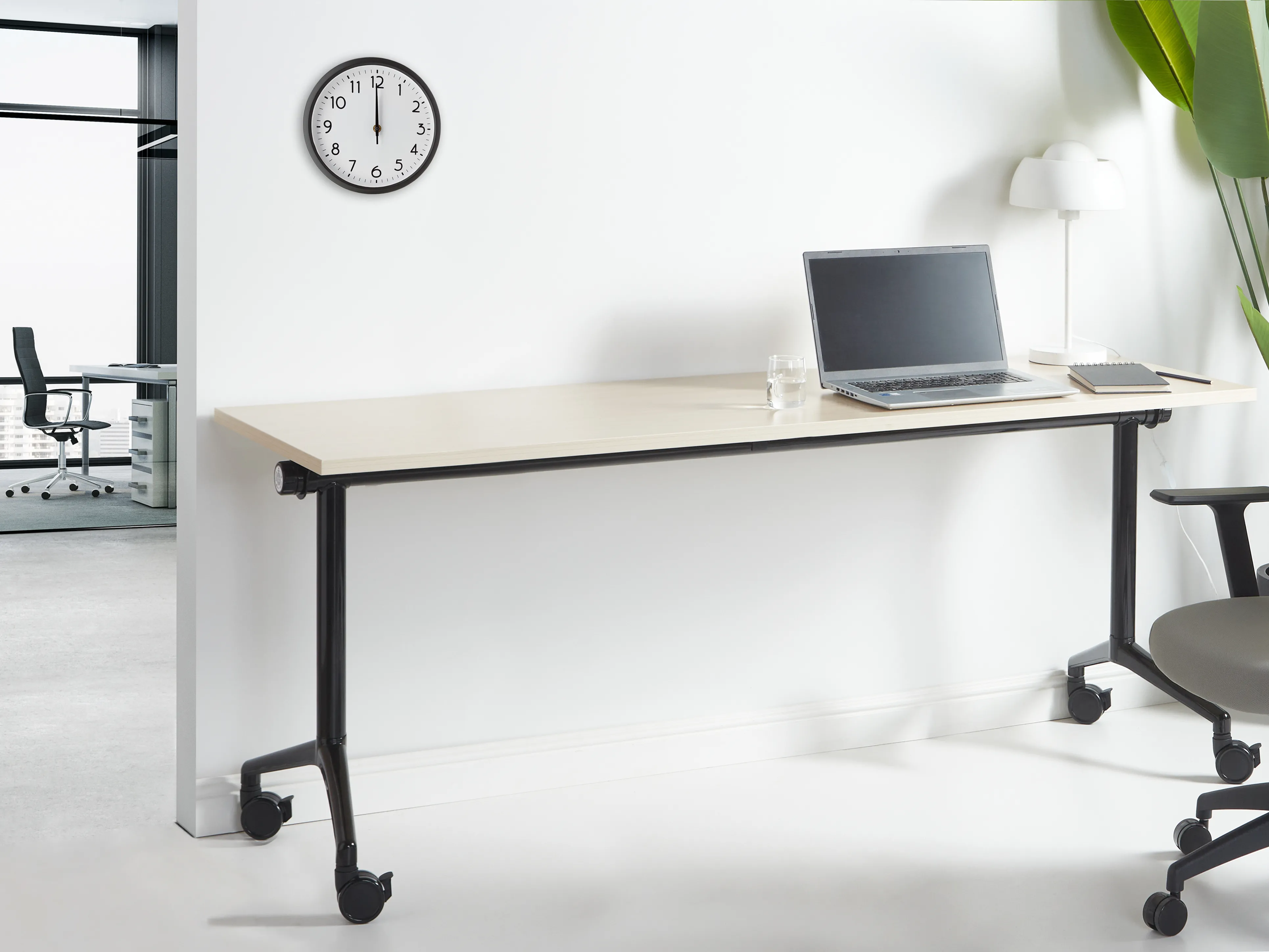 Inklapbaar bureau CAVI Lichtbruin 180 cm 60 cm met wielen
