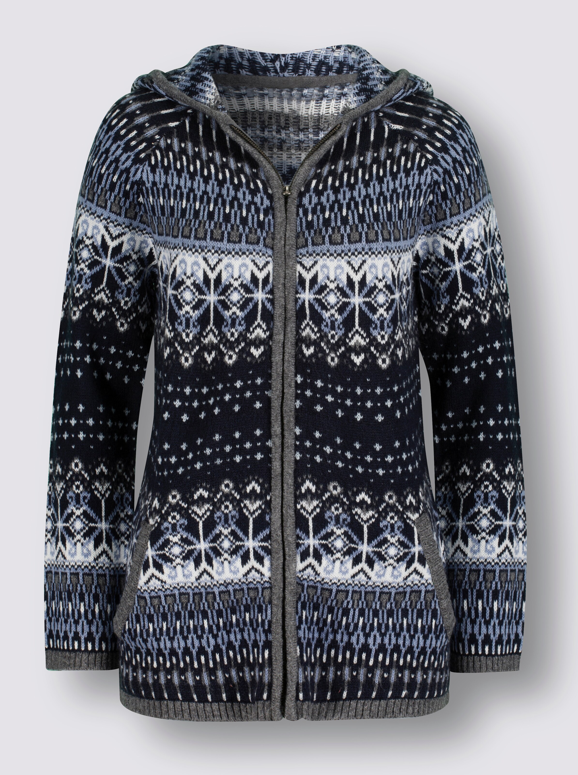 Kapuzenstrickjacke