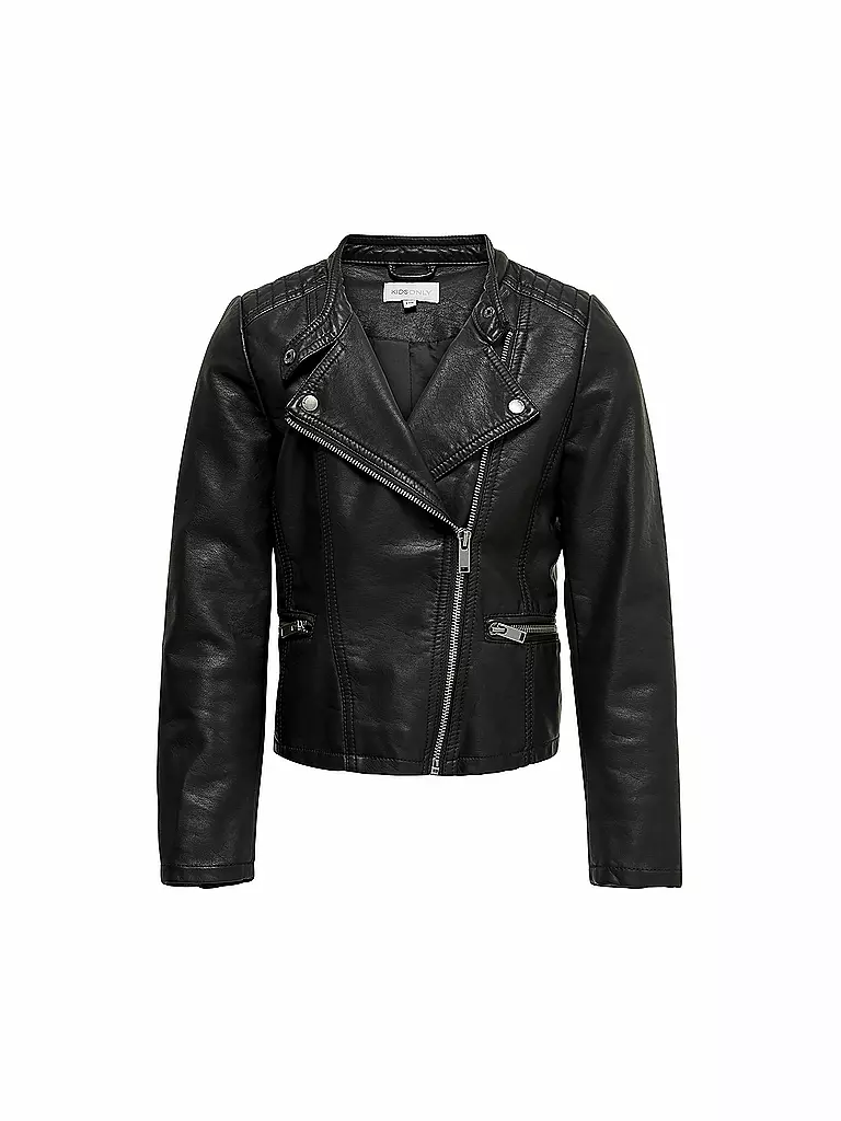 ONLY Mädchen Bikerjacke in Lederoptik KONFREYA schwarz