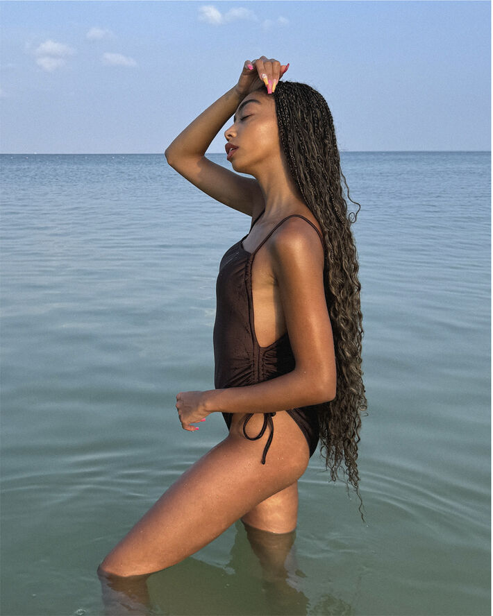 Sui Ava Bondi Swimsuit Brown