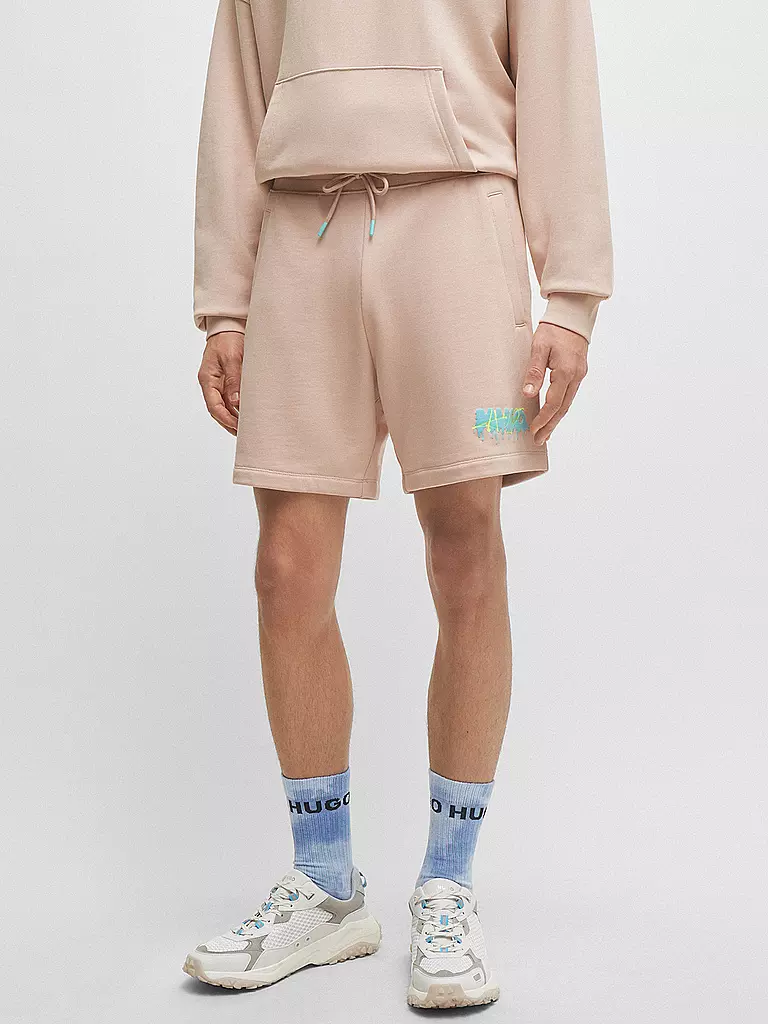 HUGO Sweatshorts DAPALMI rosa