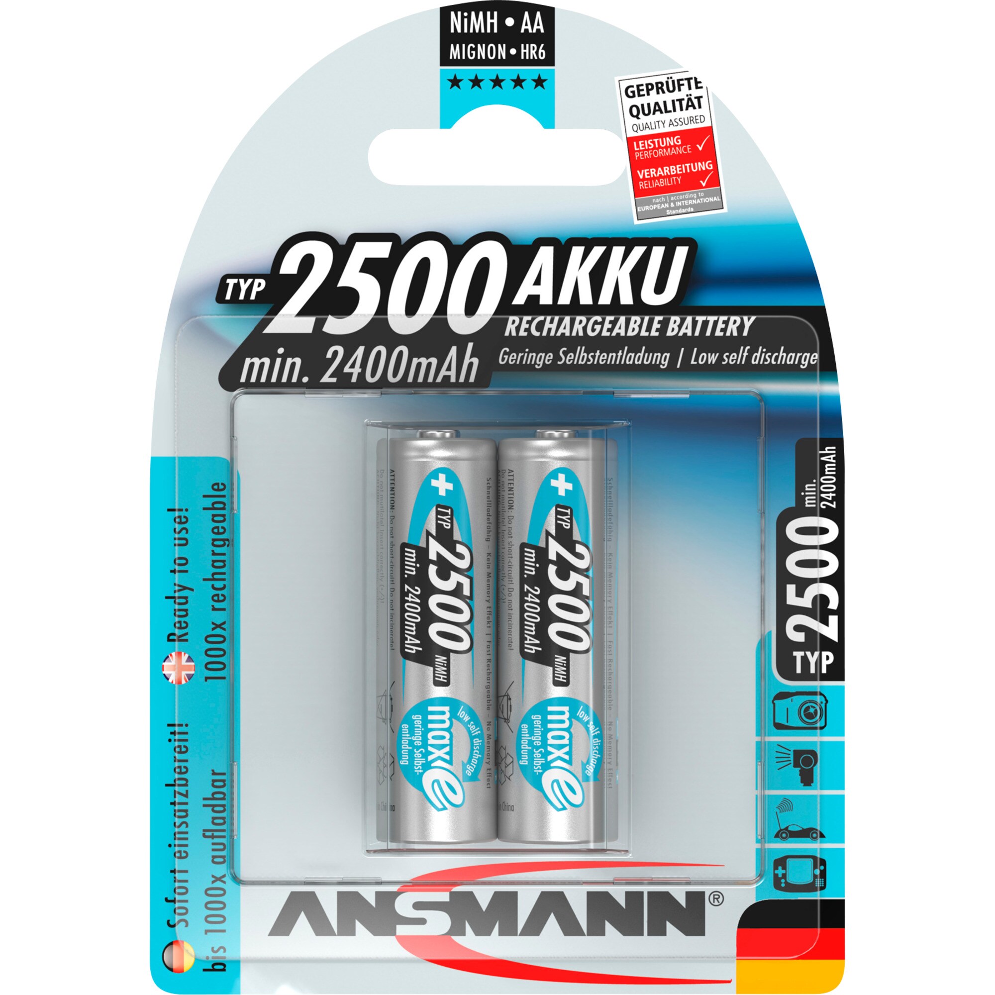 Ansmann Akku maxE 2500mAh NiMh