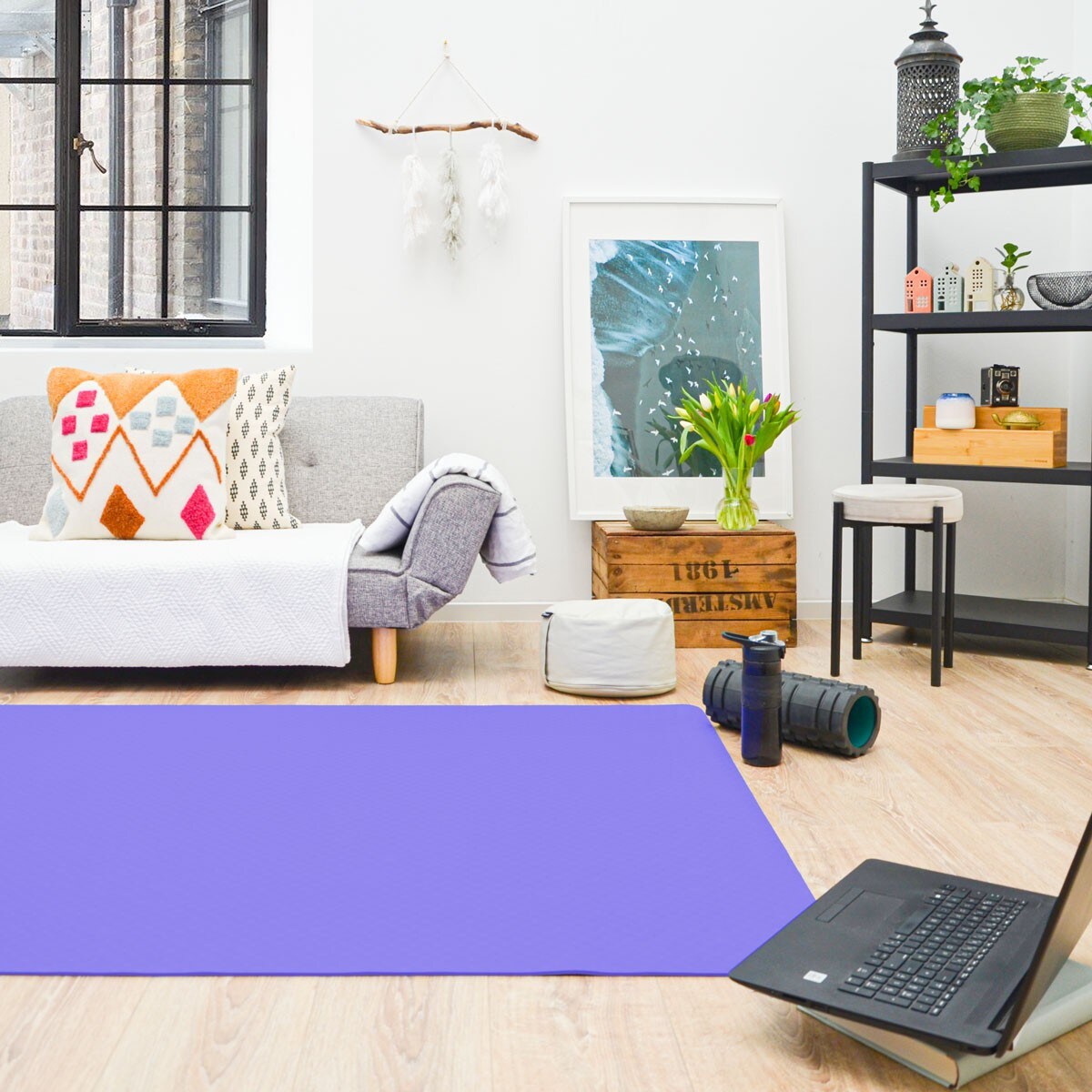 200x116 XXL Fitnessmatte - 6mm Extra Breite Yogamatte - Rutschfeste Sportmatte