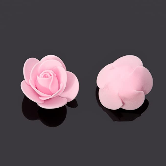 (500er Set) Ø30mm Romantische Blumen Konfetti Schaumstoff Rosen Deko Blumen - Rosa