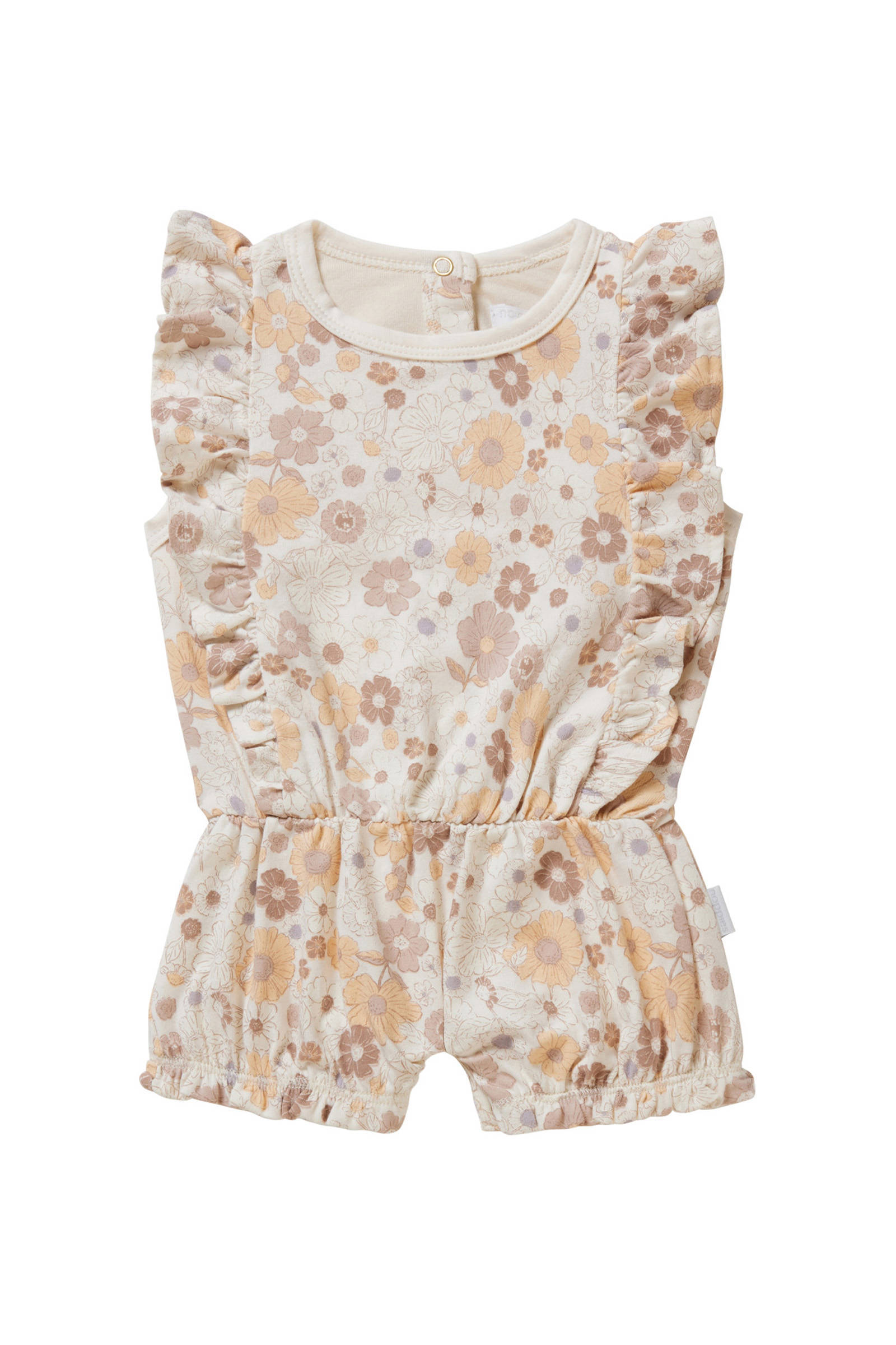 Noppies baby playsuit Connersville met all over print wit