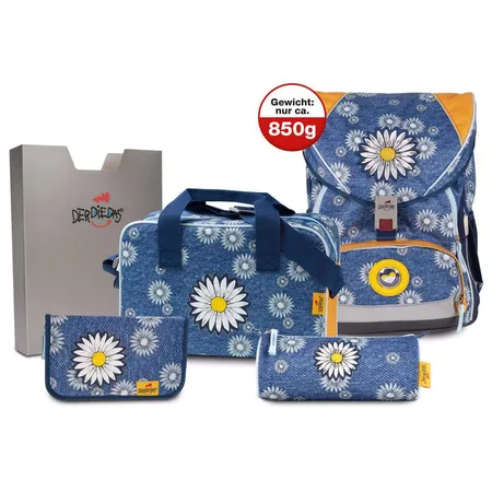 DerDieDas ErgoFlex XL Schulranzenset Daisy, 5-teilig