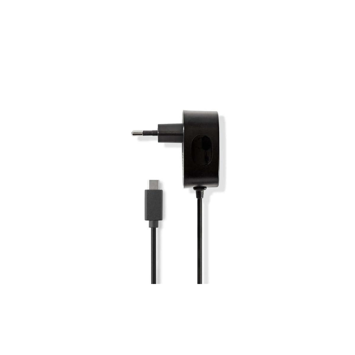 Vegglader | 3,0 A | Fast kabel | USB-Câ„¢ | Sort
