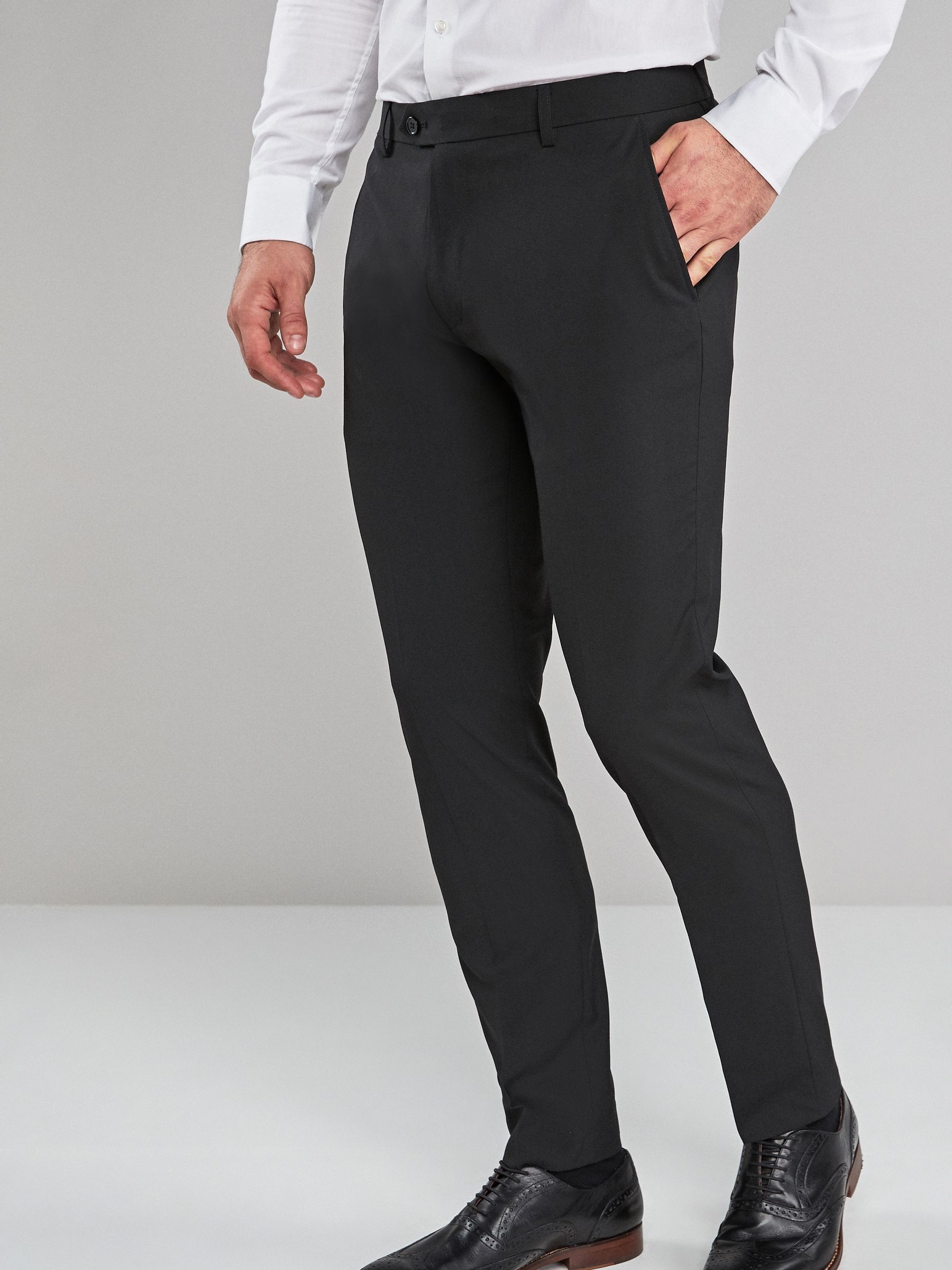 Zwart - Strakke Pasvorm - Chique stretchy broek