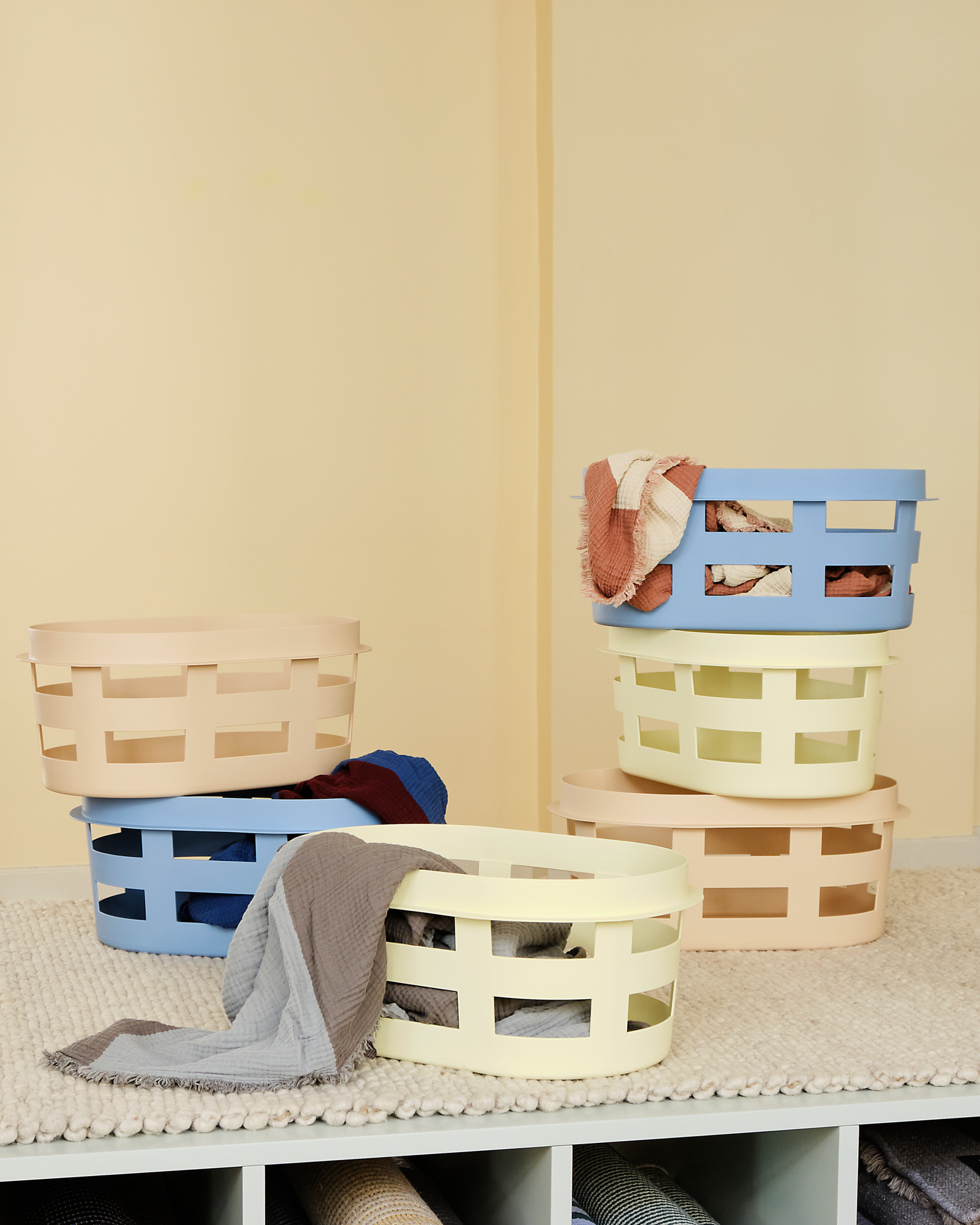 Wasmand Laundry Basket S nougat