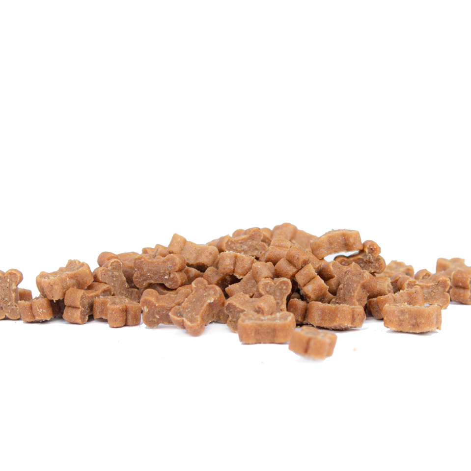 Snack'it - BLAND 3 FOR 108 - Semi-Moist Mini Bones m. Laks KORNFRI500g