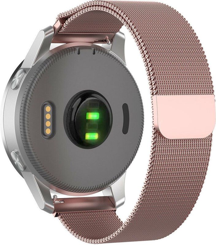 Garmin - Vivoactive 4s - Milanees Bandje - Roze - 40mm - Bandbreedte 18mm