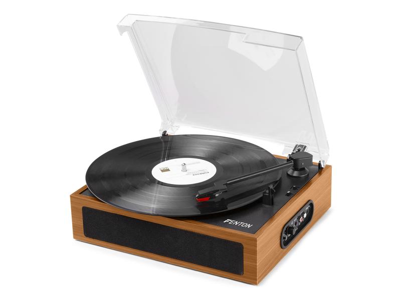 Fenton Plattenspieler mit Bluetooth RP170L Braun Retro Plattenspieler mit Bluetooth