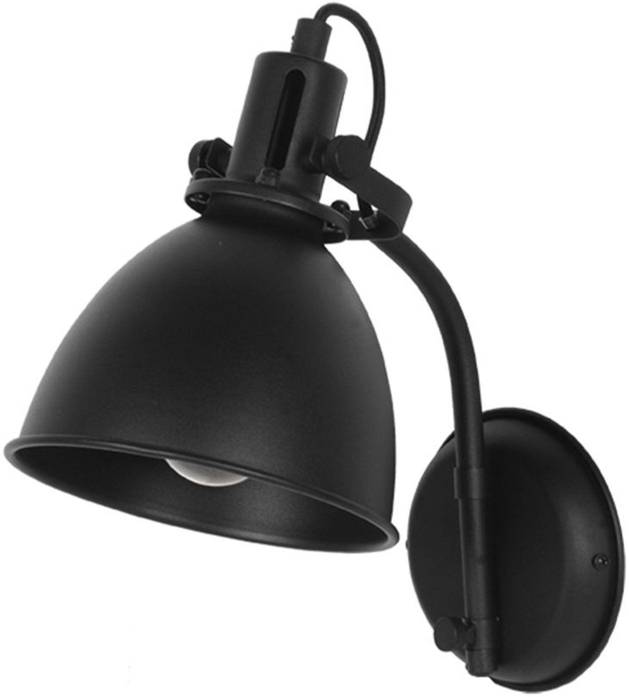 Wandlamp Zwart Metaal MT-2126 Spot B18 x D32 cm