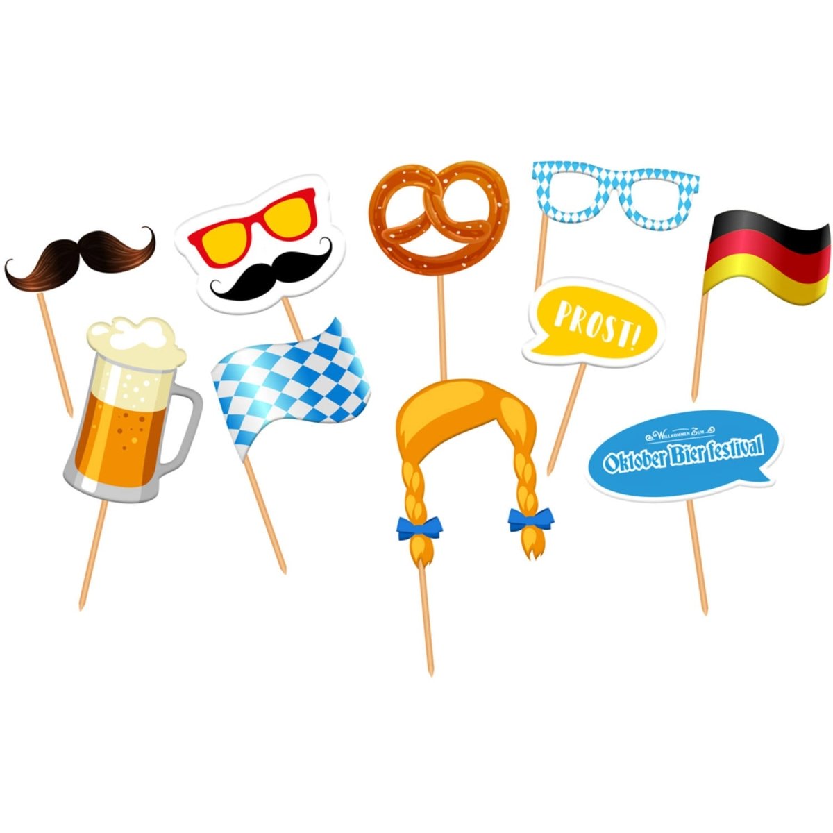 Oktoberfest Photobooth Props 20cm 10st