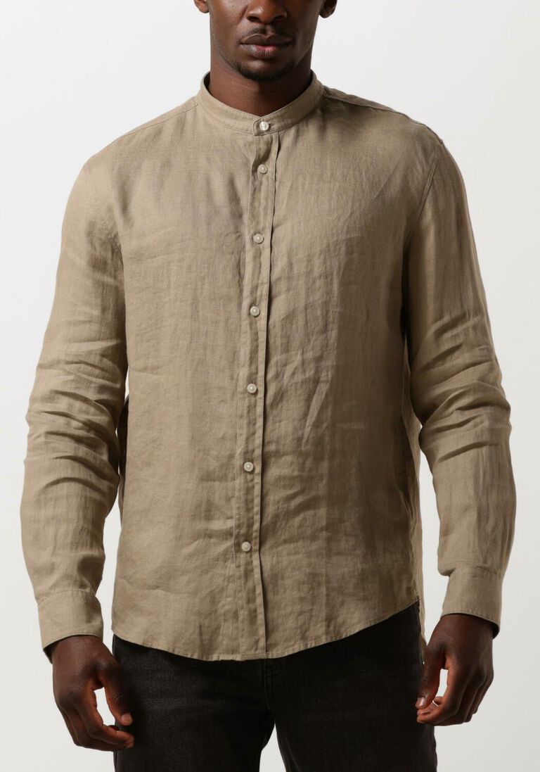 beige drykorn casual overhemd tarok