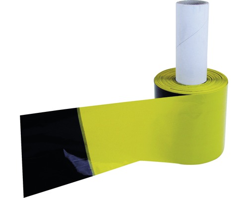 Afzetlint, waarschuwingslint, geel/zwart, 100 m, 80 mm
