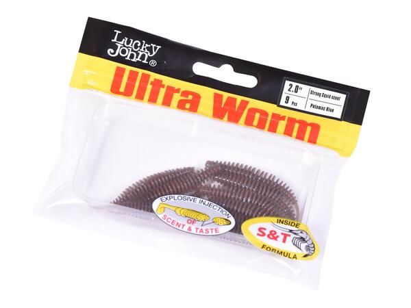 Leurre Souple Ultraworm Lucky John 5cm (9 pièces)