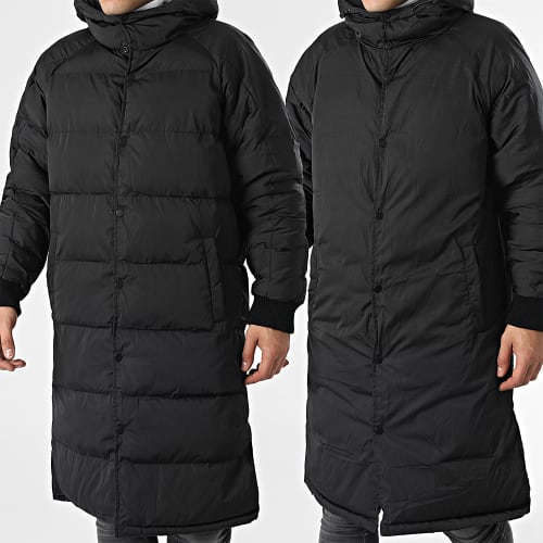 Doudoune Longue Capuche Réversible 23209 Noir