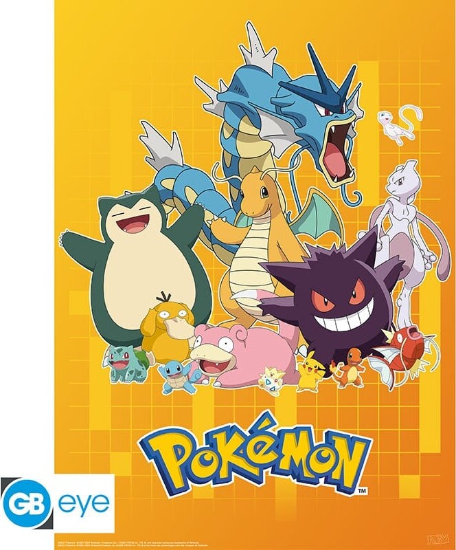 Pokémon Plakater - Colourful Characters - 52X38 CM - 2 Stk