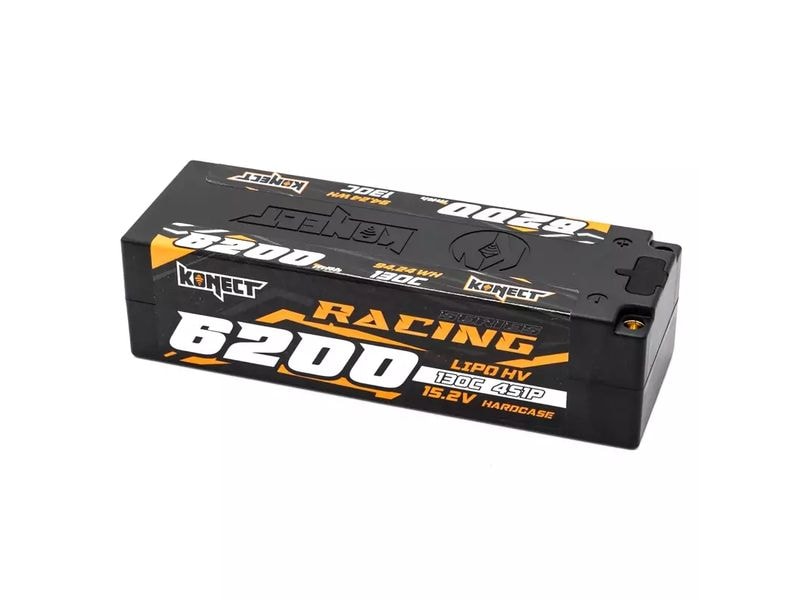 Konect RC-Akku LiHV 6200 mAh 15.2 V 130C Racing Series 4S LiPo High Voltage Akku für RC-Fahrzeuge