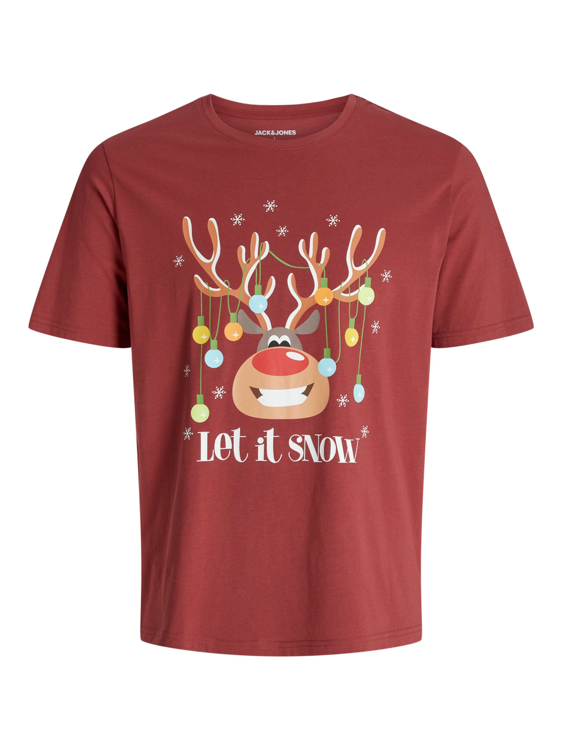 JACK & JONES JUNIOR Rood Kerstmis novelty T-shirt