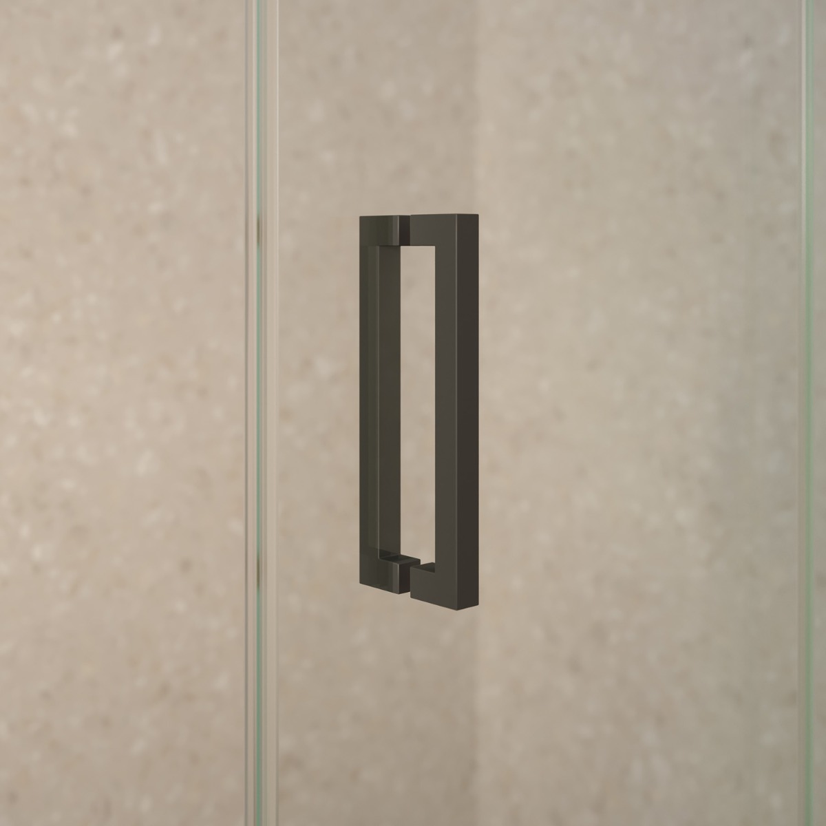 Saniclear Supreme douchecabine 120x90cm dubbelzijdig anti-kalk zwart